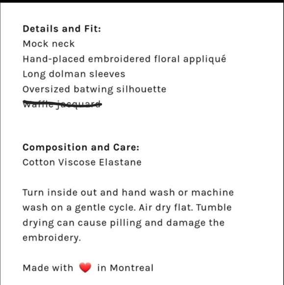 Nadya Toto Sweater in black with Bow Appliqué Details size medium oversized - Picture 8 of 9